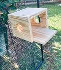 Cute and Cozy Critter Hideout/House for Chinchillas, Rats, Birds, Degu, Gliders, Squirrels and other Small Caged Animals made of Dried Pine.