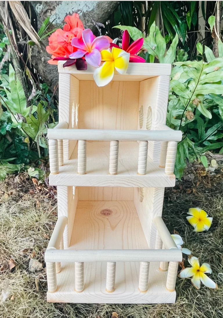 Beach Bungalow Hideout: Kiln Dried Pine, Chinchilla, Degu, Rat, Bird Condo