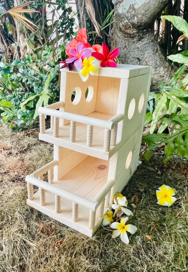 Beach Bungalow Hideout: Kiln Dried Pine, Chinchilla, Degu, Rat, Bird Condo