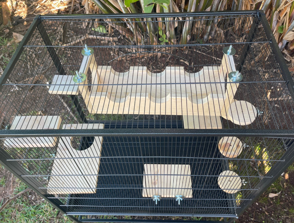 10 piece Cage to Castle Bundle, includes Sky High Bridge, Peekaboo ledge, Lily Pads & Steps for Chinchillas Rats Squirrels