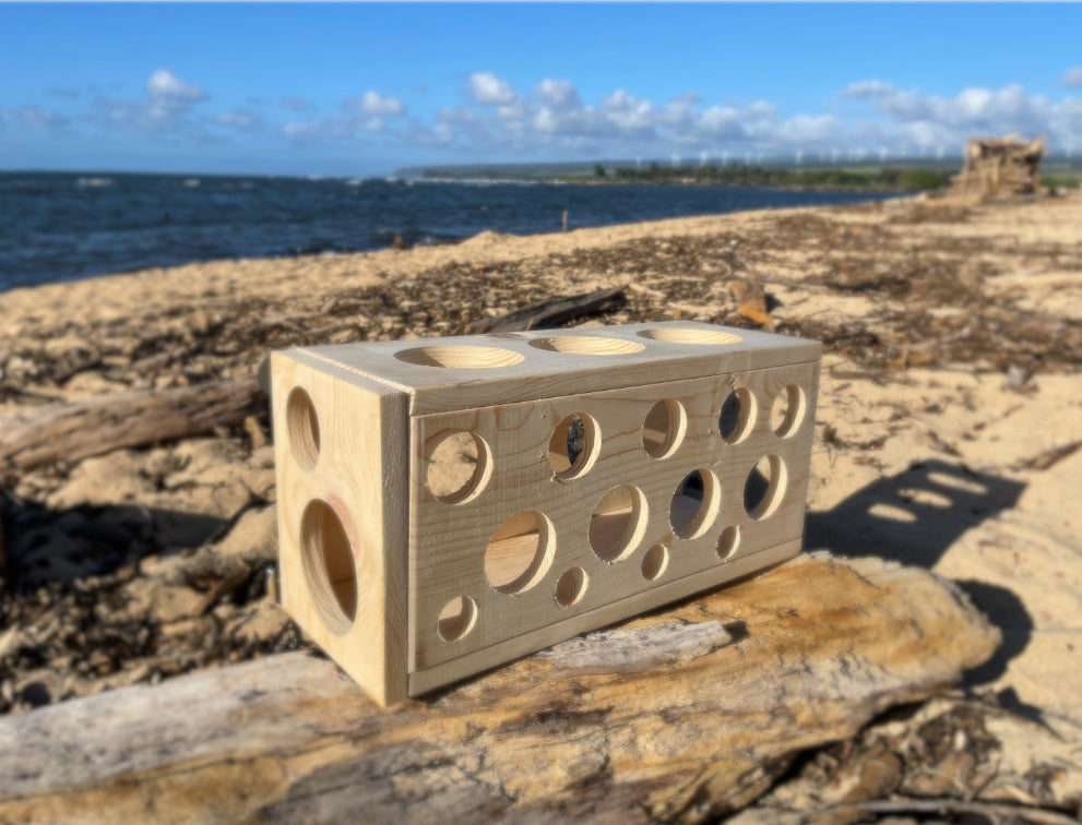 Lucky Number 7 Set with Leap Through and Peekaboo Hiedouts and Kiln Dried Pine Ledges for Chinchillas Rats Birds Degu Sugar Gliders etc