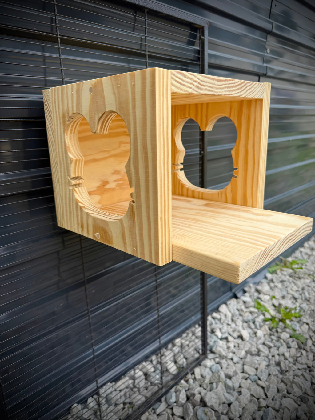Chinchilla House Hide Out With Cute Chinchilla Face Cut Out Made Of Kiln Dried Pine