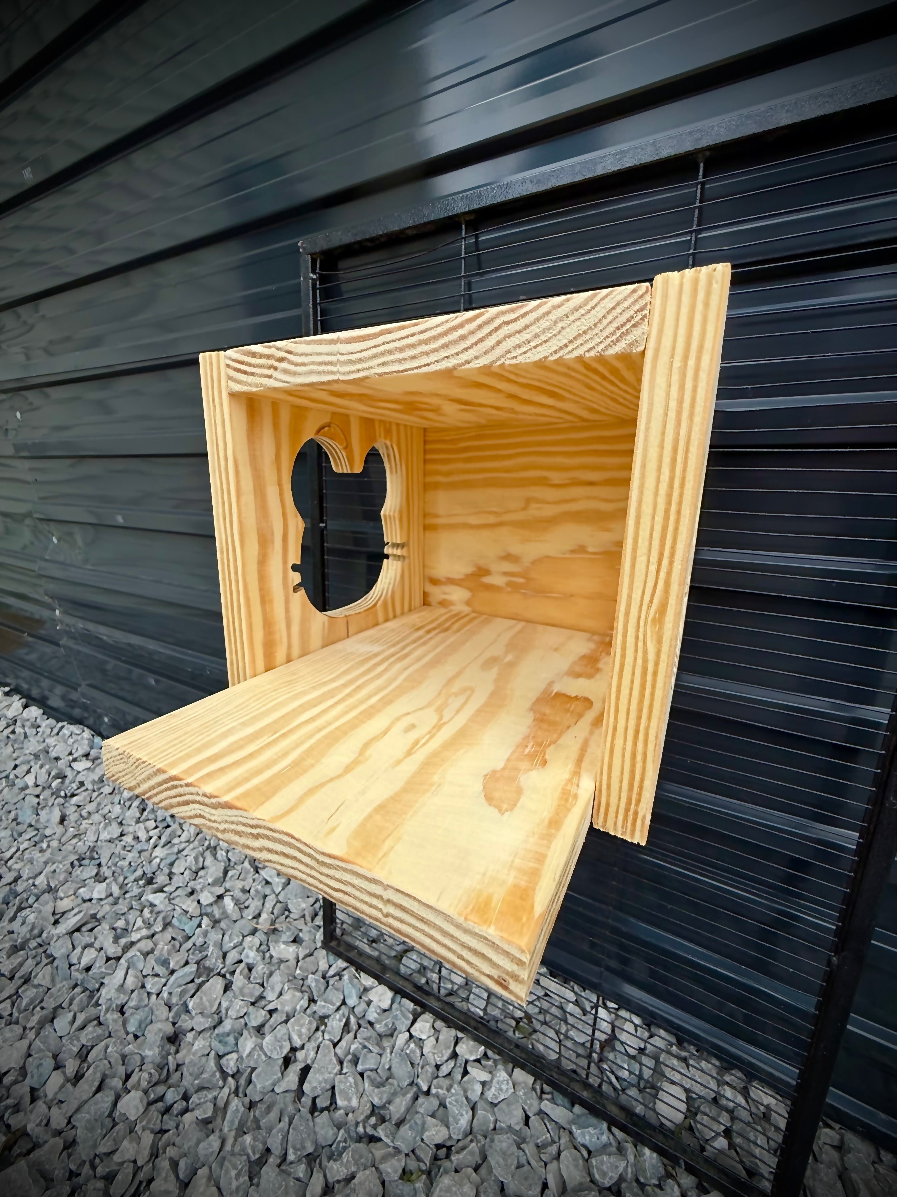 Chinchilla House Hide Out With Cute Chinchilla Face Cut Out Made Of Kiln Dried Pine