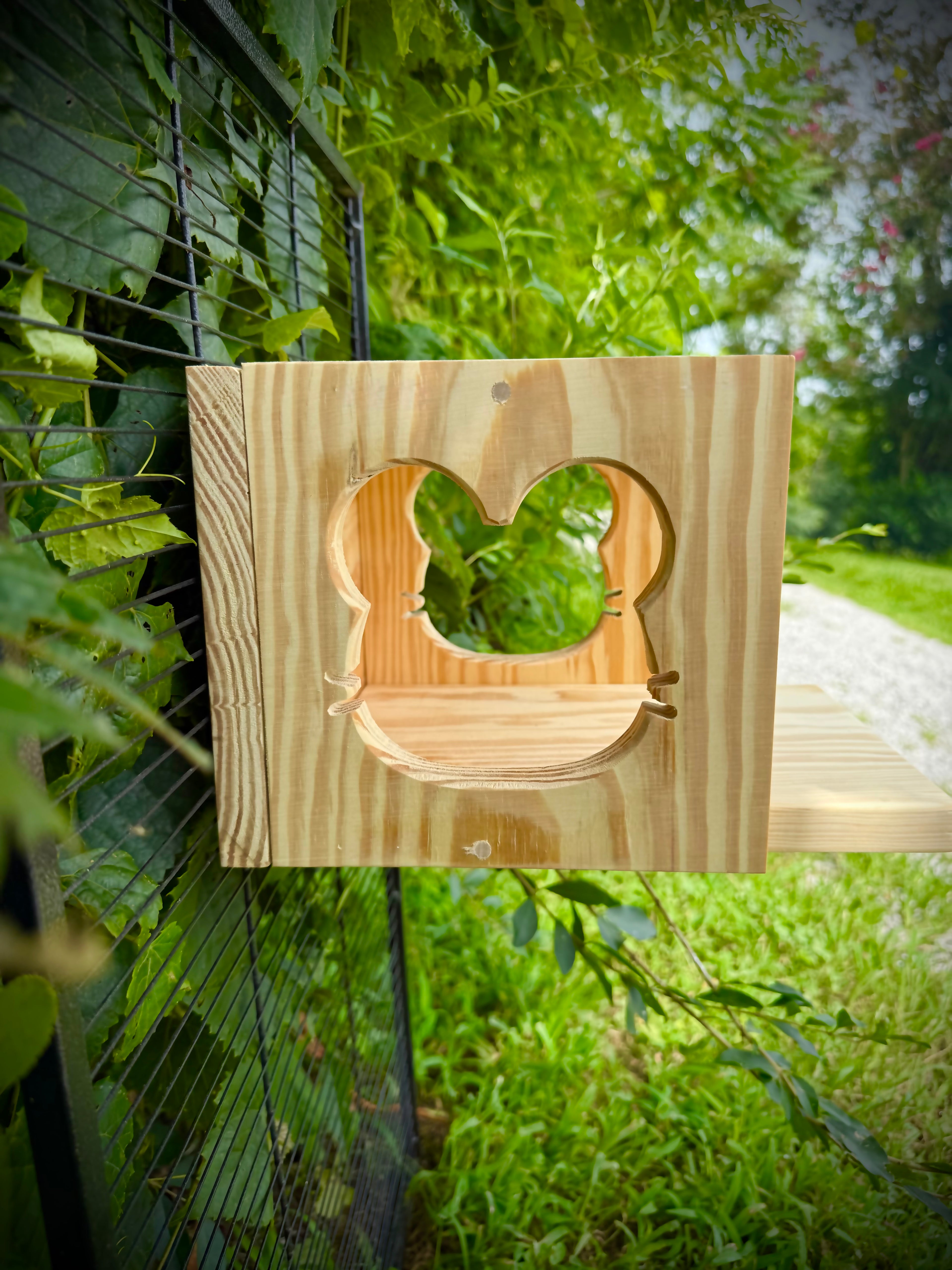 Chinchilla House Hide Out With Cute Chinchilla Face Cut Out Made Of Kiln Dried Pine