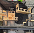 CrazyCritter 13-Piece Chinchilla Cage Set: Bridge, Ledges, Hideout & Stairs